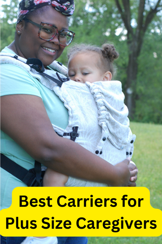 Plus size mama wears her toddler in a linen Lenny Upgrade soft structured baby backpack baby carrier (SSC)