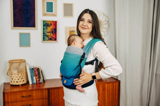 LennyLight wrap conversion soft structured baby backpack carrier (SSC) for children from newborn to 3yrs+ in design Airglow