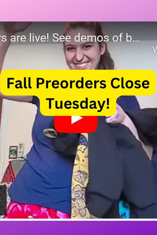 Screenshot of video. Text reads, "Fall Preorders Close Tuesday!"