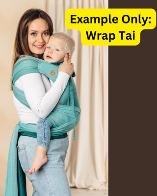 A sample image of a Wrap Tai wrap strap meh dai carrier - this is not the design you will receive, this is an example of what the item looks like. You will receive this item in the chosen preorder design for this listing.