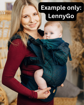 A sample image of a LennyGo - this is not the design you will receive, this is an example of what the carrier style looks like. You will receive this carrier in the chosen preorder design for this listing.