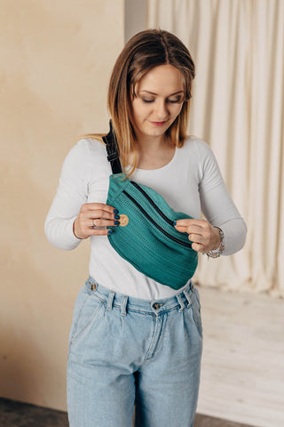 Wrap conversion waist bag - large - in print Ombre Green