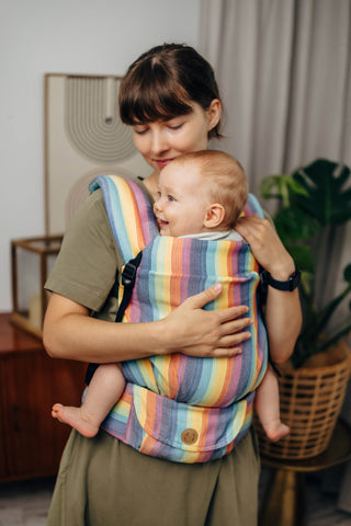 LennyLight wrap conversion soft structured baby backpack carrier (SSC) for children from newborn to 3yrs+ in design Luna