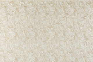 Fabric for the Preschool size wrap conversion soft structured baby backpack carrier (SSC) in cotton limited edition design Rapunzel - Auratum, a beautiful tan with delicate twisting features in white and subtle texture