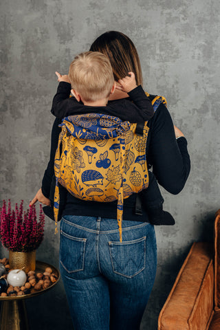 Wrap conversion onbuhimo waist-less baby backpack carrier in design Under the Leaves Golden Autumn