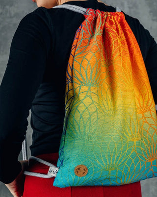 Sackpack made with Rainbow - Lotus print