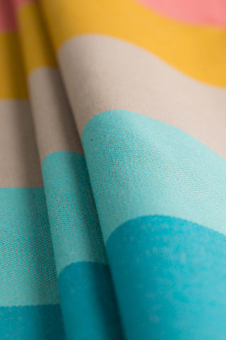 Long woven baby wrap fabric in print Pastels