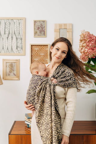 Wrap conversion baby ring sling carrier in limited edition pocket weave print Infinity- Timeless