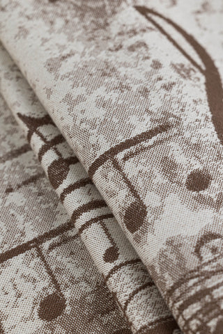 Long woven baby wrap fabric in print Symphony Brown & Cream