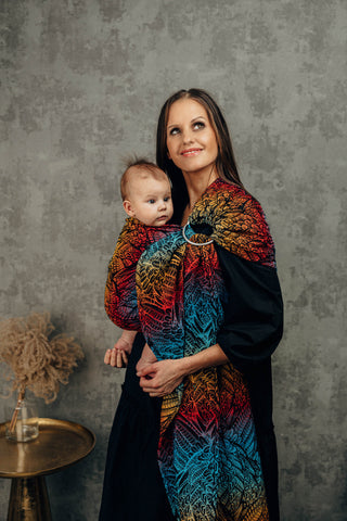 Wrap conversion ring sling baby carrier in print Wild Soul - Daedalus