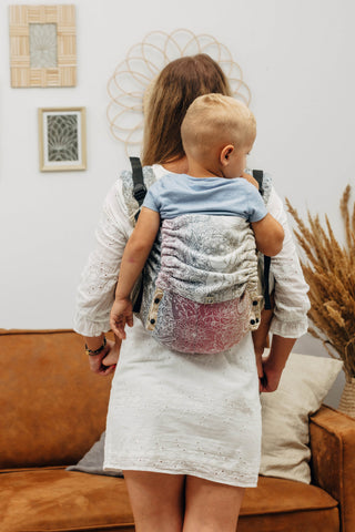Preschool size waist-less backpack baby carrier onbuhimo in print Wild Wine Vineyard