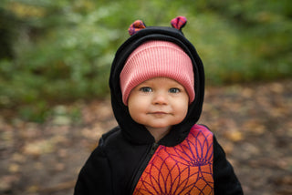 Lenny Lamb babywearing romper Black & Rainbow Lotus