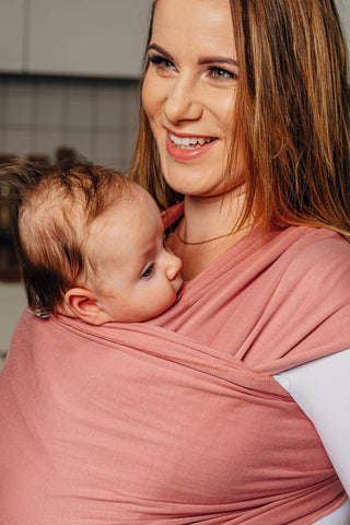 Quartz pink stretchy wrap baby wrap for newborns